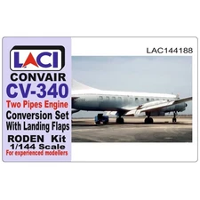 1/144 LACI 144188 Convair CV 340 Flaps and Two Pipes Exhaust for Roden model kit