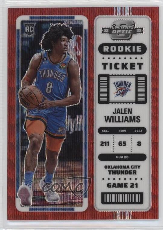2022 Panini Contenders Optic Rookies Asia Red Wave Prizm Jalen Williams RC 7iu