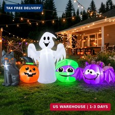 9.5 FT Halloween Inflatable Ghost Outdoor Decorations with LED Lights, Blow-Up P