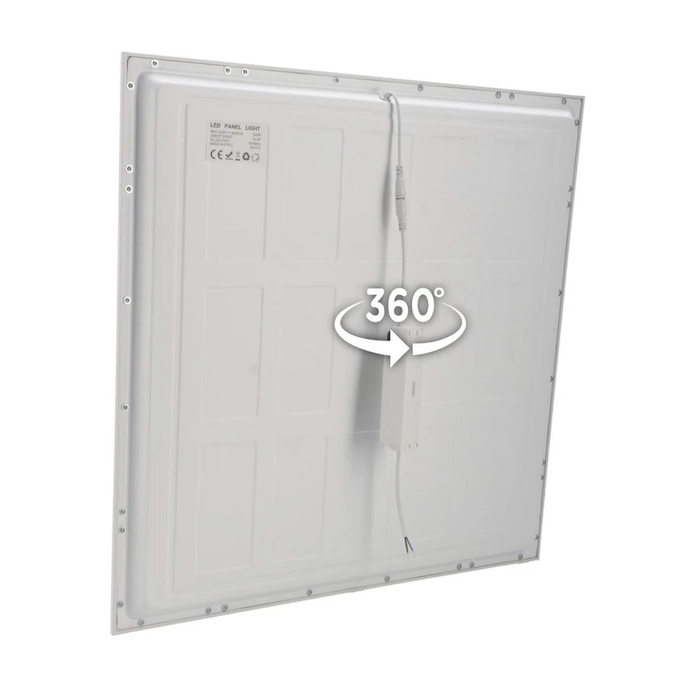 PANNELLO LED 42W MOLTO LUMINOSO QUADRATO 60X60CM PLAFONIERA INCASSO ALTA QUALITA - Immagine 3 di 4