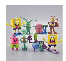 SPONGEBOB FIGURES-UNBRANDED-NEW NEVER OPENED OR USED-8 PIECES-PVC