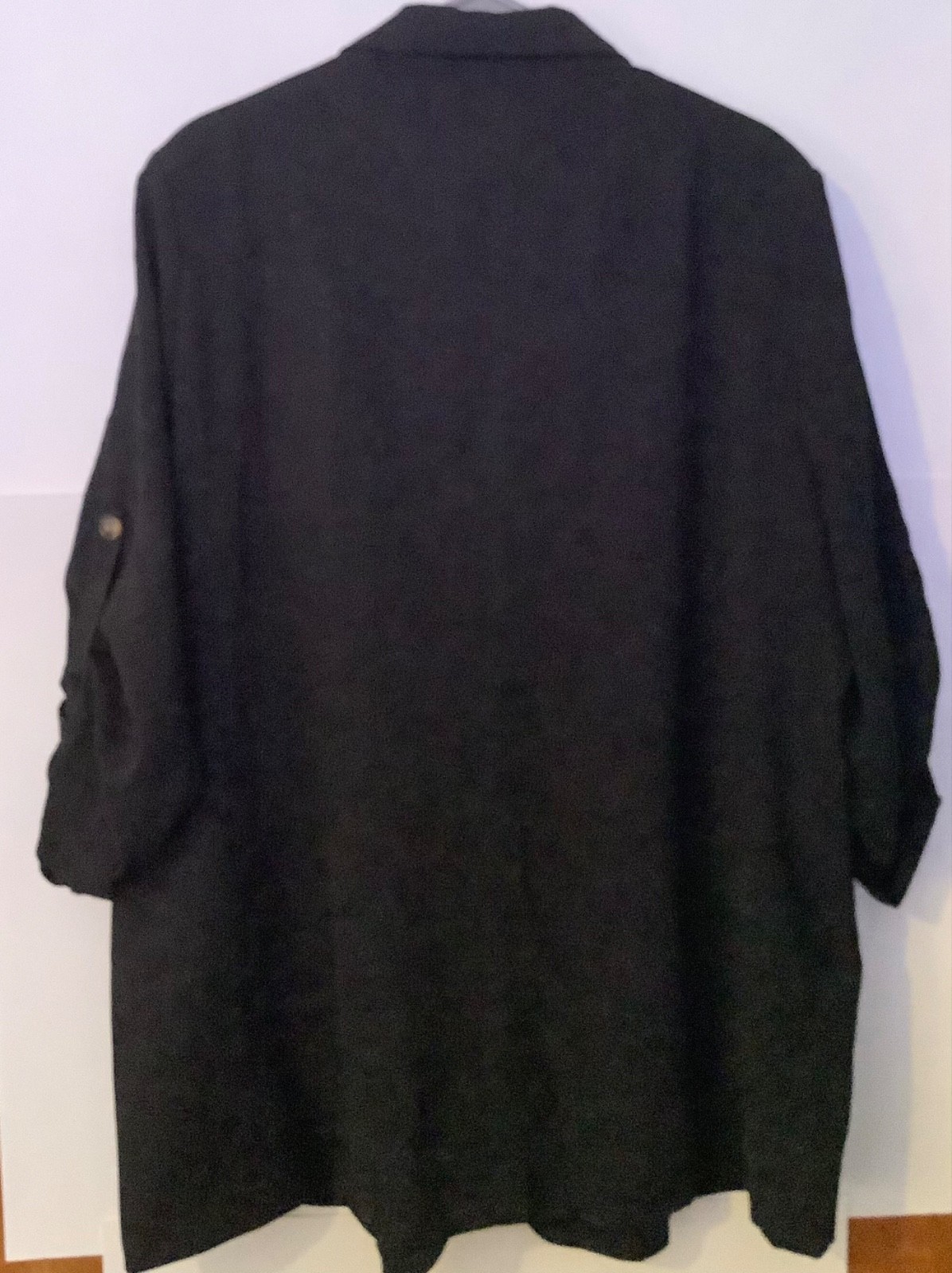 NWT Cozy Co. by Cozy Casual 2X Black Blazer Jacket Roll Tab Sleeve Free Ship