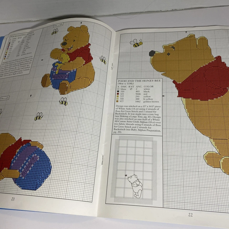 P is for Pooh Cross Stitch Book #3089 Leisure Arts 1999 Pooh Bear and Friends - Image 4 of 4