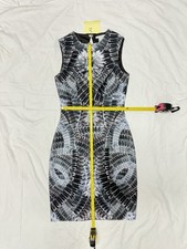 H&M Modern Career Dress Party Statement Wedding Artsy Geometric Fitted Size 2 