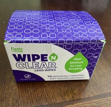Flents WIPE'N Lens Wipes, Clear Open Box Individually Wrapped