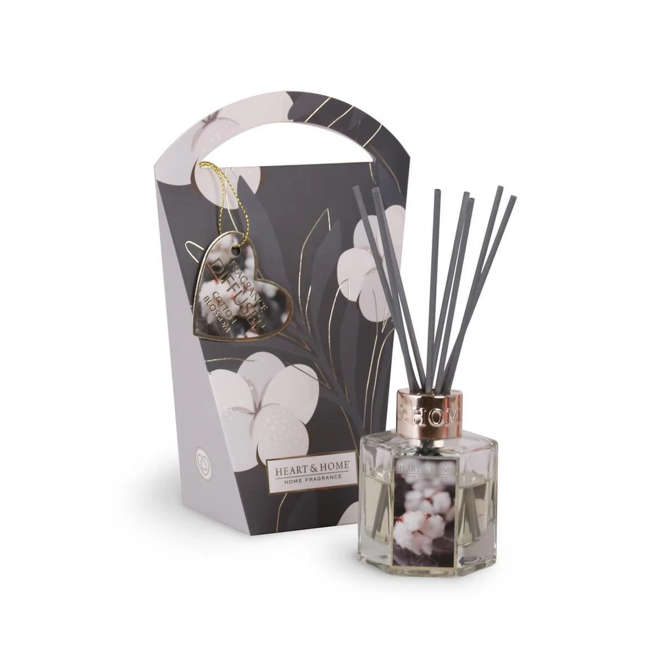 Heart and Home Scented 70ml Reed Diffuser Set SS23 Lemon, Peach, Cotton, Love - Image 4 of 4