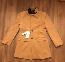 Women Winter Warm Lapel Long Coat Blazer Suit Jacket Outwear Size M