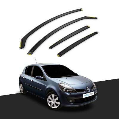 Renault Clio MK3 2005-2012 5 Door Hatchback Wind Deflectors Rain Guards 4pc