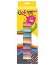 Box of 12 Giant Pavement Chalks Pavement Art Coloured Floor Games Board Artbox