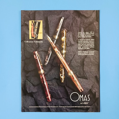 1993 Omas Collezione Celluloide Fountain Pens Print Advertisement