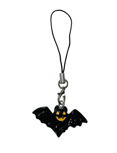 Chauve-Souris Téléphone Miniblings pendentif Vampire Halloween Noir Orange - Afbeelding 1 van 4