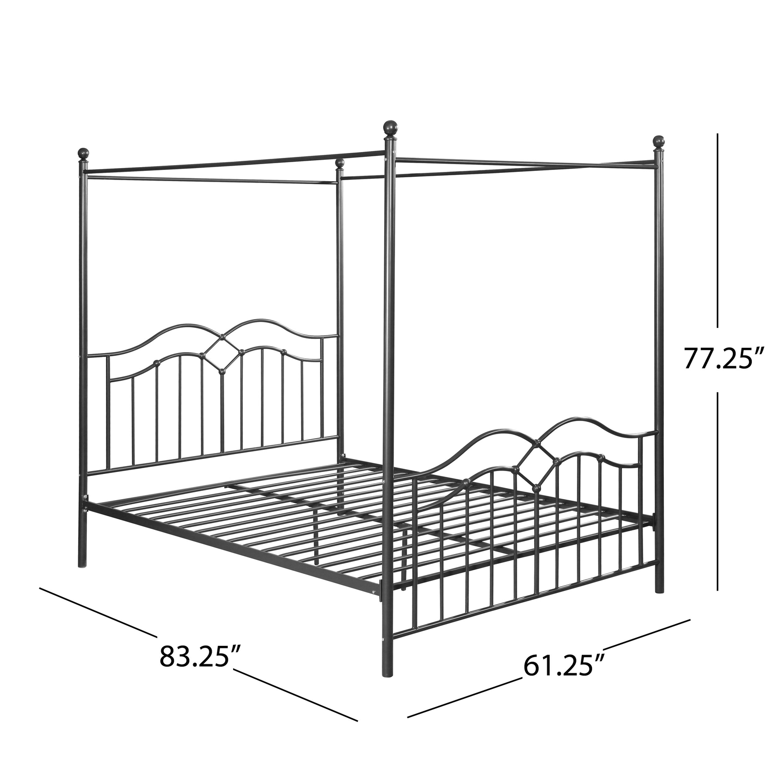Simona Traditional Iron Canopy Queen Bed Frame eBay