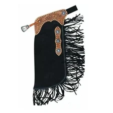 Western Genuine Leather Chinks Horse Riding Ranchers Cowboy Riding Gear Chaps