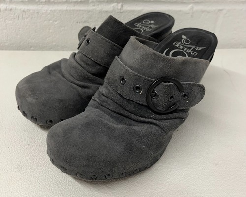 Dansko Nadine Women's Size 36 US 6 Gray Suede Leather Slip-On Clogs Mules