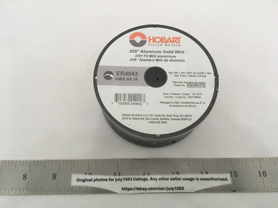 NEW Hobart 1-Lb Spool Aluminum MIG Solid Welding Wire .035'', ER4043, AWS A5.10