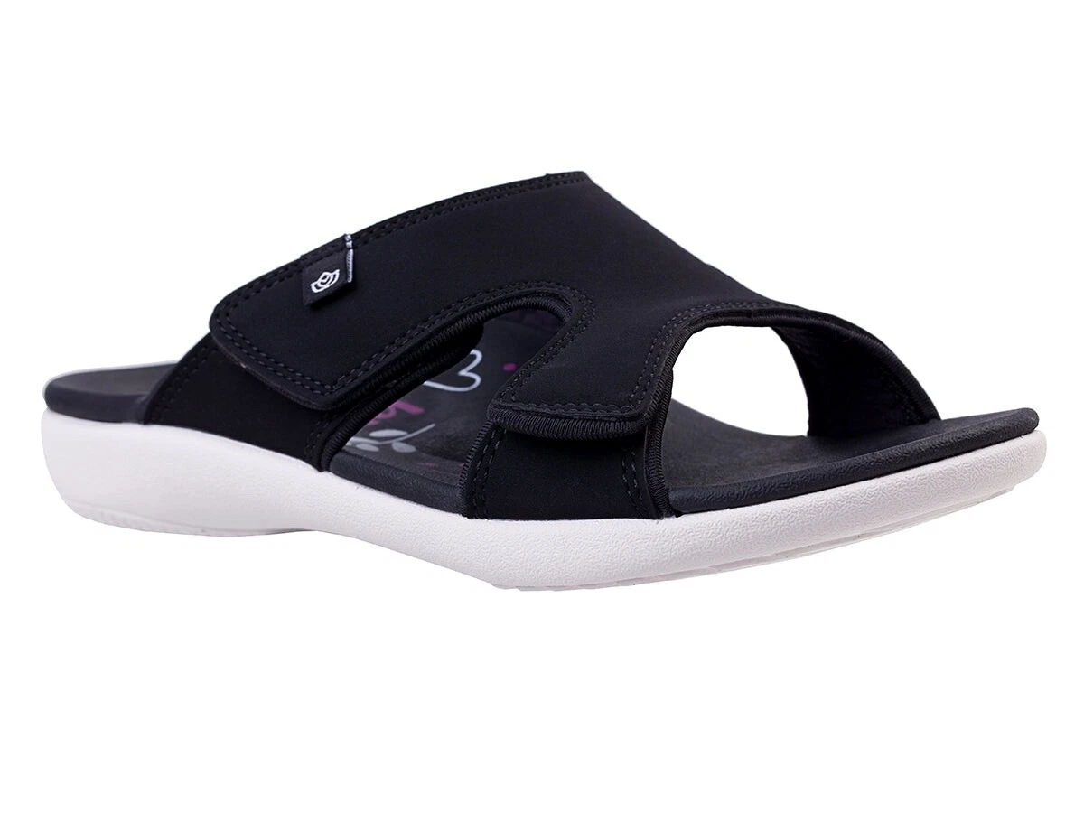 Women's Spenco Black Kholo Slide Sandals Sz 8