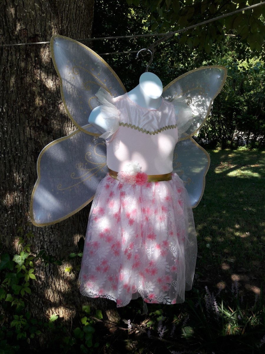 New, Pink Fairy Dress w/Wings Halloween Costume (Child  5-6Yrs) | eBay