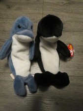 Ty beanie babies lot/2 echo w/ waves tag  waves, new