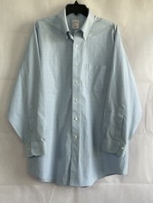 Brooks Brothers 346 Men's Blue Button Up Long Sleeve Shirt Sz 16 1/2-2/3 Check