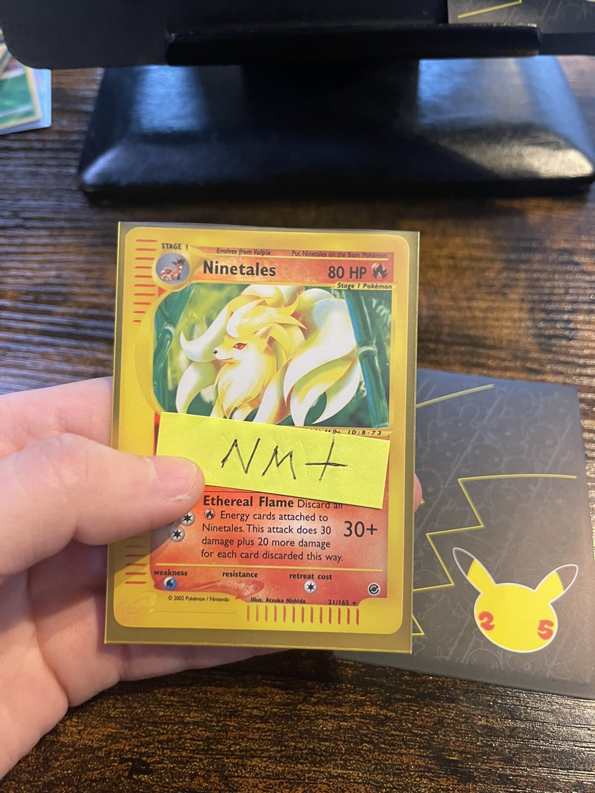 Pokemon Card Ninetales 21/165 Reverse Holo Expedition 2002 149💎NM +💎