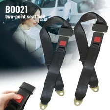 Universal 2Pack 2 Point Seat Belt Lap Safety Seatbelt Set For Bus Truck Car