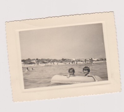 Vintage 1950s Inflatable Buoy Kids Beach Vernacular Film Photo