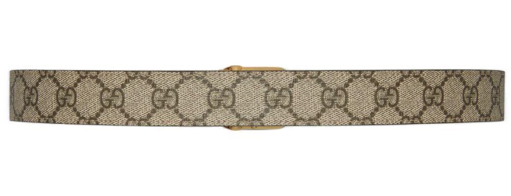 NEW GUCCI REVERSIBLE GG SUPREME LEATHER SQUARE INTERLOCKING G