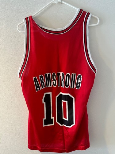 BJ ARMSTRONG #10 Vintage 1990er Jahre selten CHICAGO BULLS Champion Basketball Trikot Gr. 44 - Bild 2 von 6