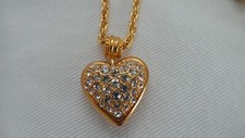 Joan Rivers Gold Tone Heart Pendant on a 24