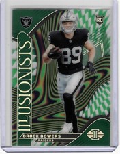 Las Vegas Raiders BROCK BOWERS 2024 Illusions ILLUSIONISTS EMERALD Football Card