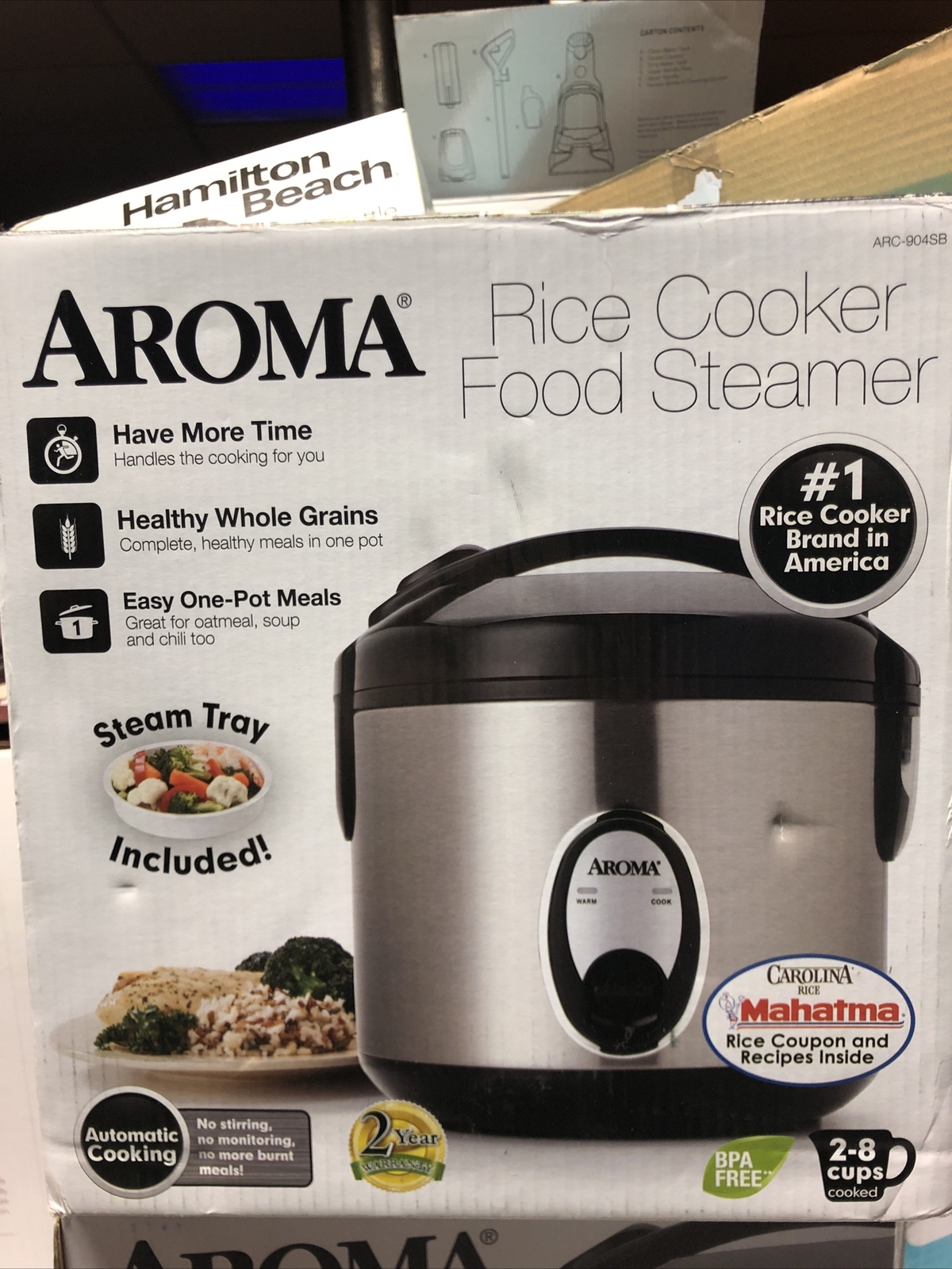 Aroma 8 Cup Rice Cooker ( Cook,Steam,Warm ) ARC904SB 21241619042 eBay