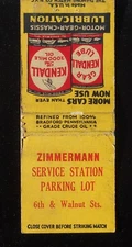 1930s GAS Chas. Zimmermann Service Station Kendall Motor Oil 6th St. Reading PA