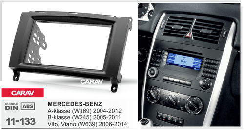 CARAV-11-133-Car-Radio-Fascia-Surround-Panel-for-MERCEDES-BENZ-klasse-Viano