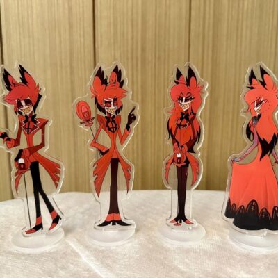 4 Style 12CM Hazbin Hotel Alastor Character Acrylic Stand Figure