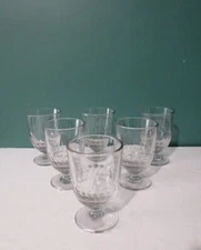 POTTERY BARN - Fabulous New Set of 6 LA ROCHERE ARTOIS GLASS GOBLETS - 5" High