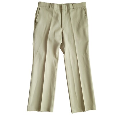 slim fit dress slacks Linen Blend Flat Front Dress Pant – Cubavera main image 0