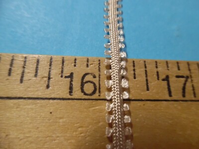DOUBLE PICOT FLAT BRAID~PARCHMENT~RAYON~3/16''x3 YDS~DOLL TRIM