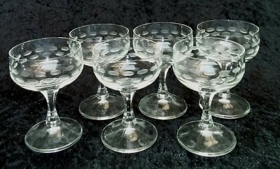 Schöne alte Likörgläser 6er Set, geschliffen Likör Glas G 123