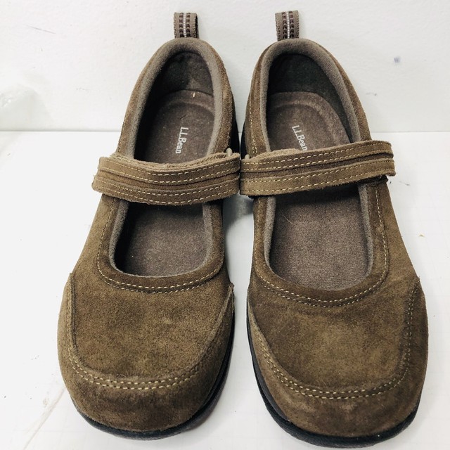 LL Bean Women's Comfort Mary Jane Shoes 8M Suede Brown | eBay