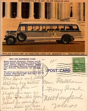Gray Line Streamline Coach Capitol Washington District Columbia DC Postcard