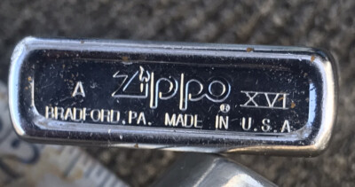 Zippo Lighter, XVI, A, Bradford, PA., Made In USA | eBay