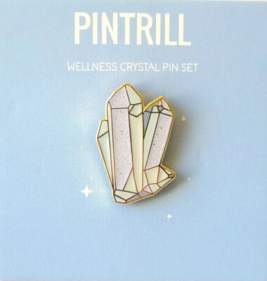  RARE  PINTRILL Wellness 'Clear Quartz' Crystal Pin *BRAND NEW SEALED* 