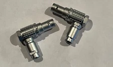 lot of 2 - Lemo FHG.0B.304 CLAD52 Solder Right Angle connector 4 pin Ob PRESTON