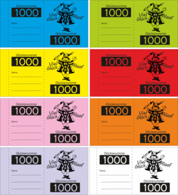 1000 Doppelnummern ''Prinz Alaaf'' Lose, Nummernblöcke, Nummernblock Art. 340