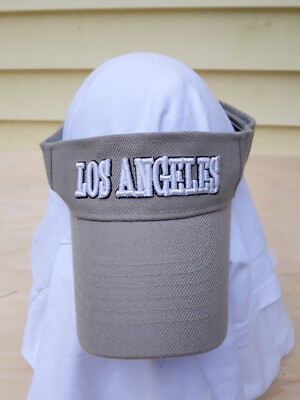 Phoenix LOS ANGELES ADJUSTABLE STRAPBACK SUN VISOR/CAP Tan Embroidered 444