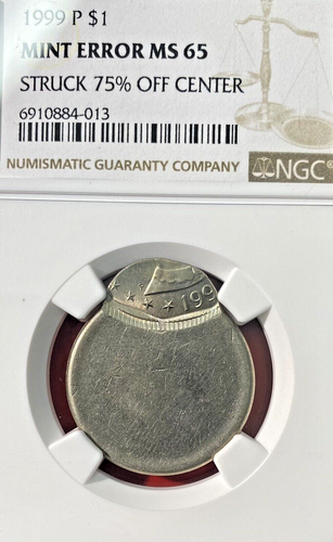 NGC MS-65! 1999-P SUSAN B. ANTHONY SBA DOLLAR OFF CENTER ERROR - Picture 3 of 3
