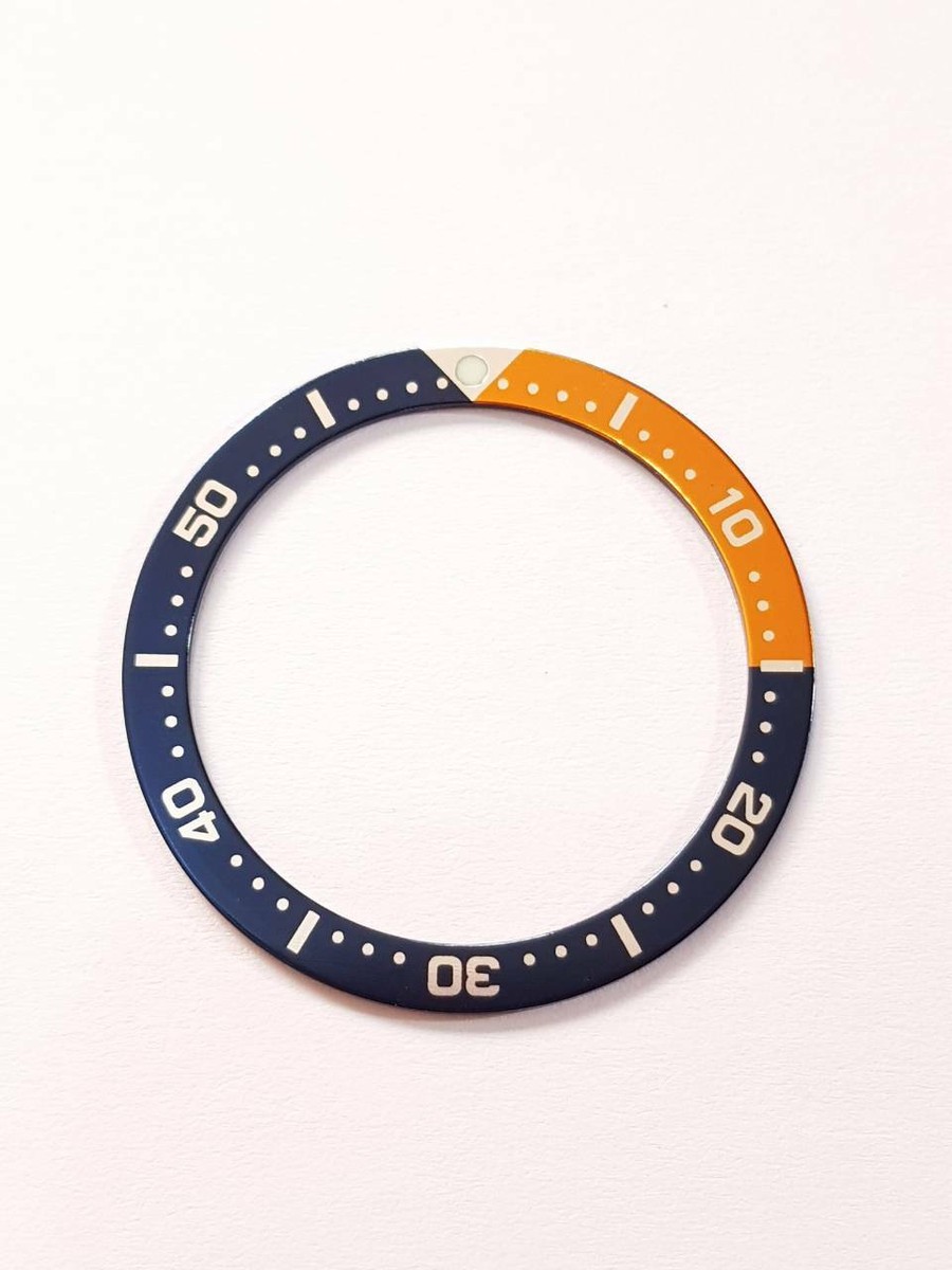NEW BEZEL INSERT 33.5MM BLUE/ORANGE NEMO STYLE MEDIUM DIVERS