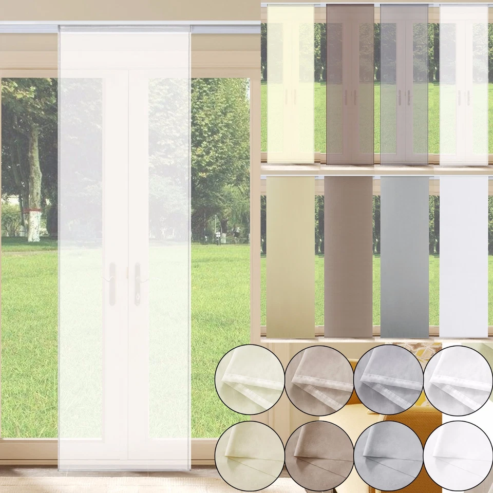 Schiebevorhang Schiebegardine transparent o. Blickdicht Flächenvorhang Gardine - Bild 2 von 4