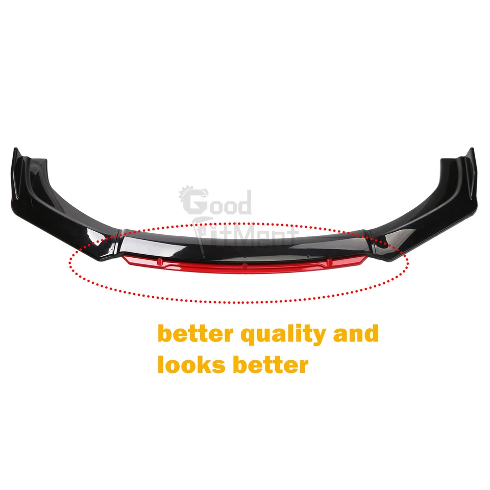 汽车前保险杠唇分离器锅炉扩散器唇部套件适用于奥迪 A6 C7 2012 - 2016 — 第 4/4 张图片