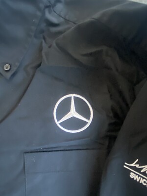 90sMercedesBenzメルセデスベンツ長袖企業シャツメンズブラック黒L Mercedes Benz Men's Black Long Sleeve Dress Shirt Size L. | eBay
